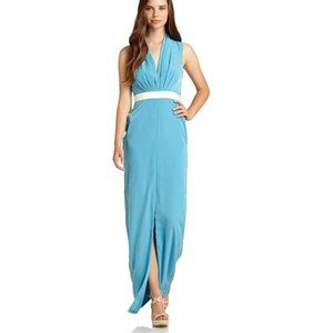 Sachin + Babi Ribbon Detail Sleeveless Maxi Dress Aqua Blue